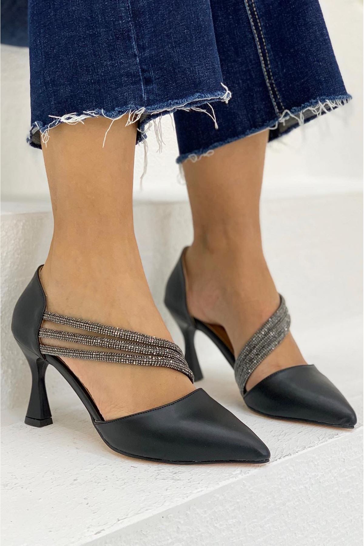Napa Siyah Bayan Topuklu Ayakkabı