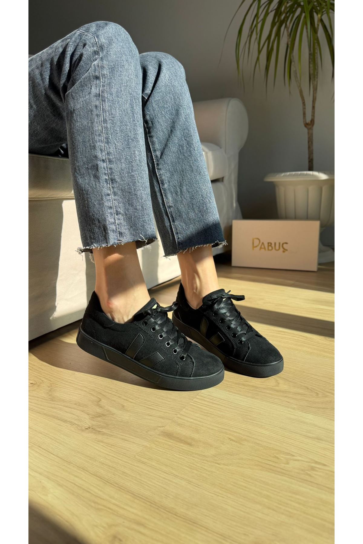 SAMANTA Siyah Bayan Spor Ayakkabı