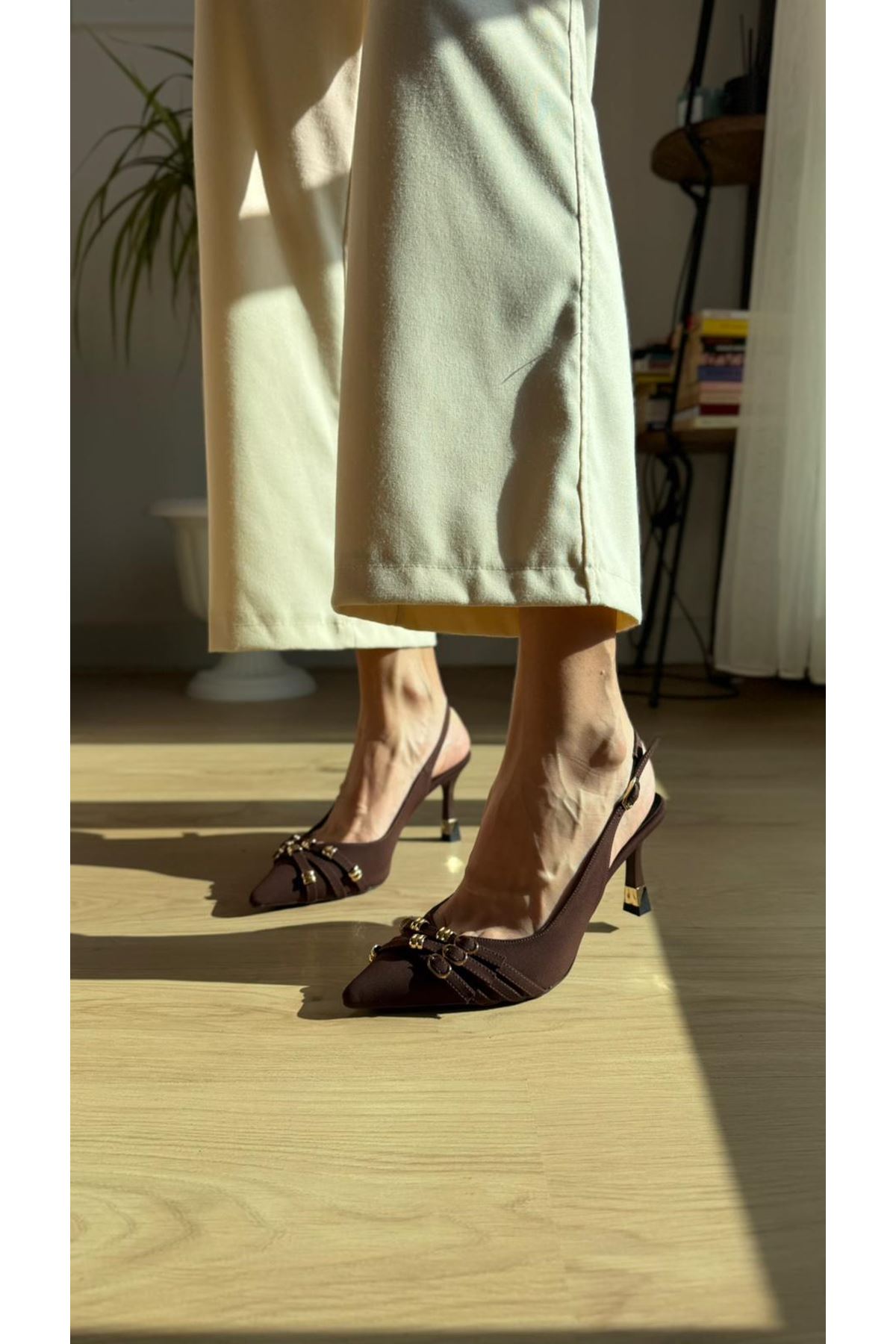 MESSA Kahve Bayan Topuklu Ayakkabı