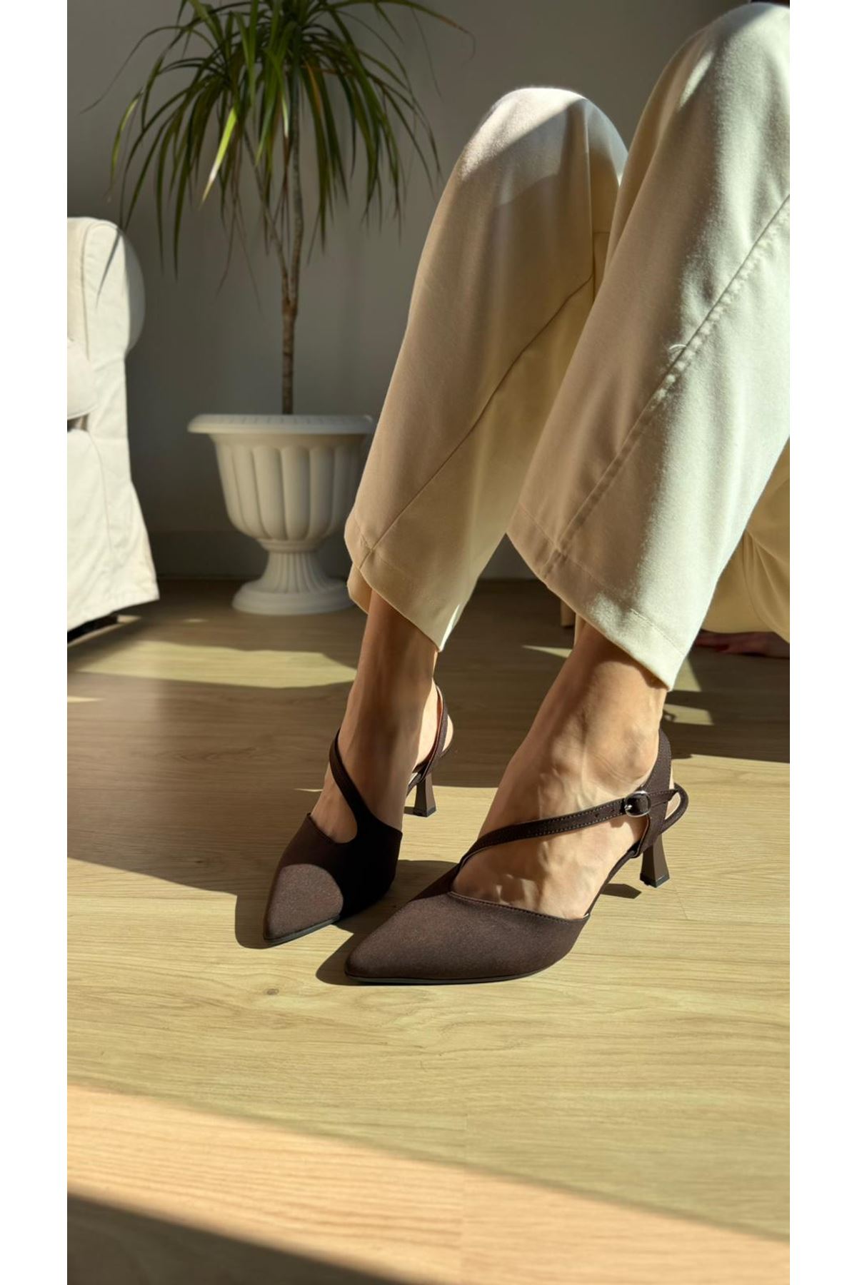 TORO Kahve Bayan Topuklu Ayakkabı
