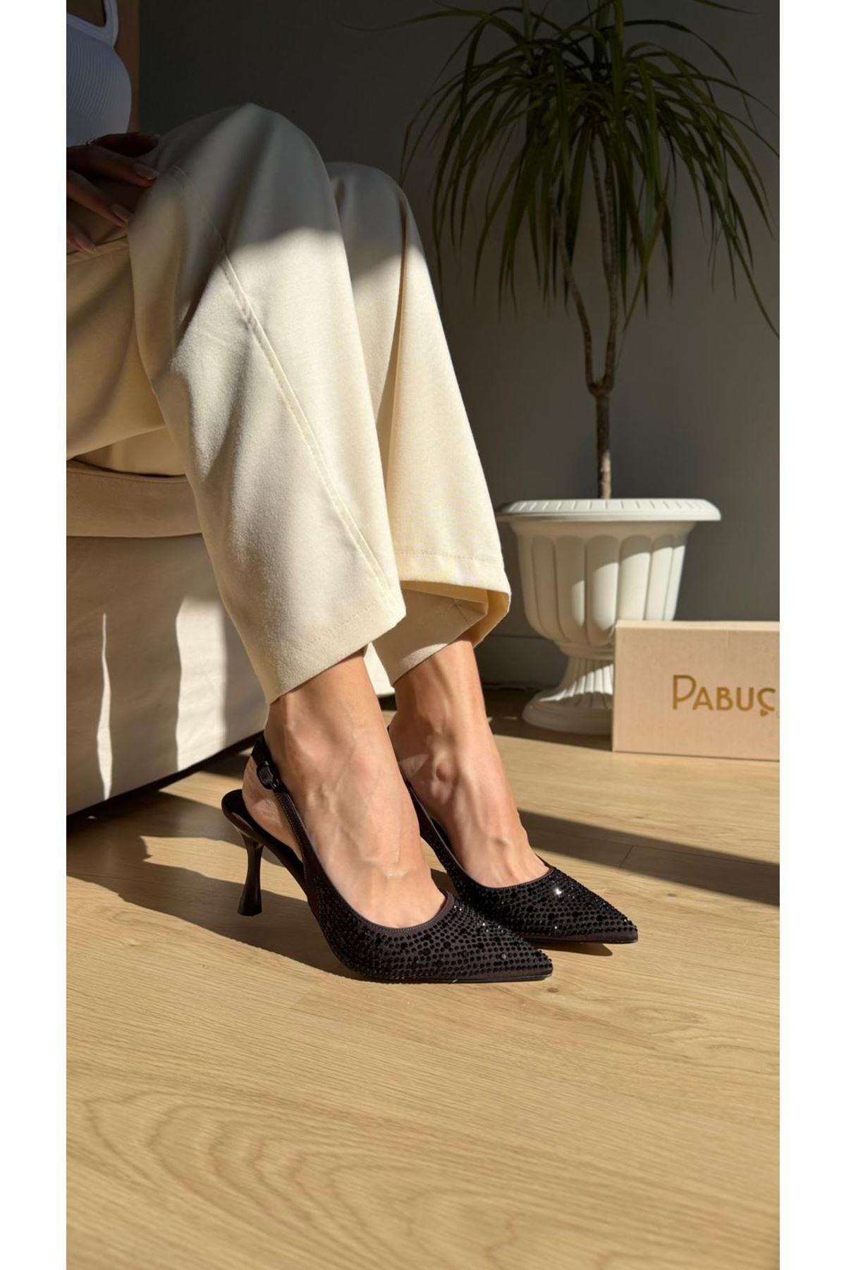 CATA Kahve Bayan Topuklu Ayakkabı