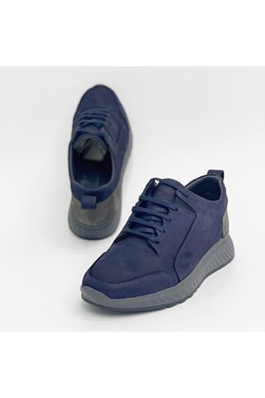 Hakiki Deri Lacivert Nubuk Erkek Ayakkabısı