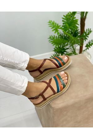 Belinda Deri Kahve Sandalet