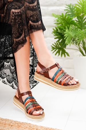 Belle Deri KahveSandalet