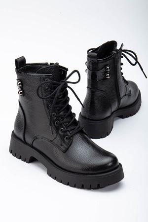 NAPA Siyah Hakiki Deri Bayan Bot