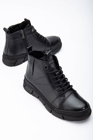 LENA Siyah Hakiki Deri Bayan Bot