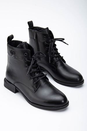 MESSA Siyah Hakiki Deri Bayan Bot