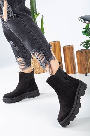 ENDLES Siyah Süet Bayan Bot