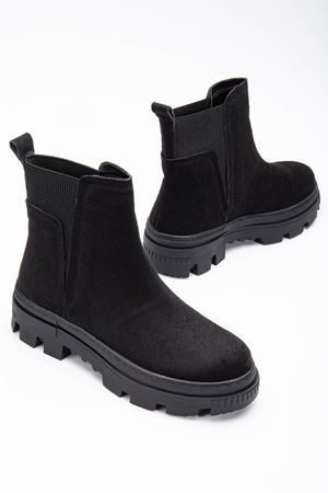 ENDLES Siyah Süet Bayan Bot