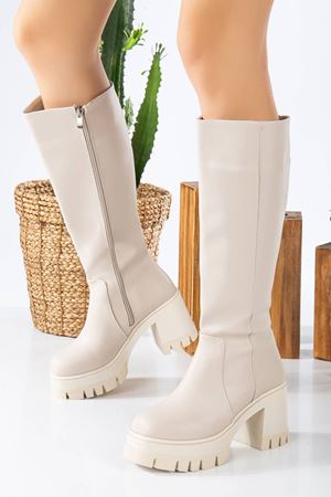 HELA Krem Bayan Çizme