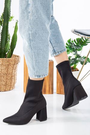 ROMANO Siyah Streç Bayan Bot