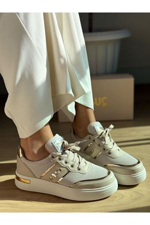 Rasha Krem Bayan Spor Ayakkabı