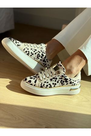 Leo Krem Leopar Bayan Spor Ayakkabı