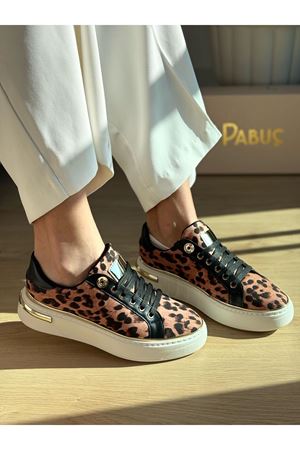 Leo Kahve Leopar Bayan Spor Ayakkabı