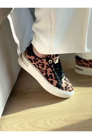 Leo Kahve Leopar Bayan Spor Ayakkabı