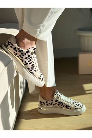 Leo Krem Leopar Bayan Spor Ayakkabı