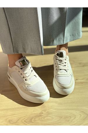 Cras Krem Bayan Spor Ayakkabı