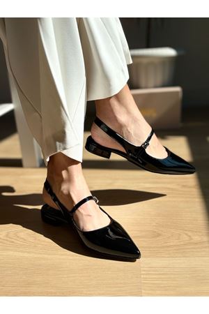 Venüs Siyah Rugan Bayan Babet