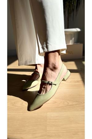 Venüs Yeşil Rugan Bayan Babet