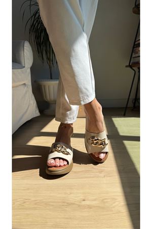 Porto Ortopedik Hakiki Deri Krem Terlik