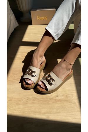 Porto Ortopedik Hakiki Deri Krem Terlik