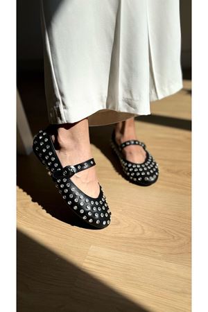 Felipe Siyah Taşlı Bayan Babet