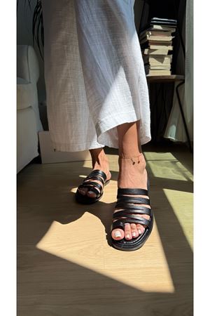 Markova Ortopedik Hakiki Deri Siyah Terlik