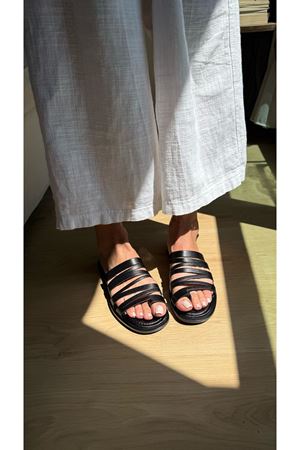 Markova Ortopedik Hakiki Deri Siyah Terlik