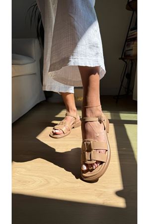 Bella Hakiki Deri Vizon Sandalet