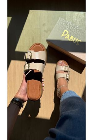 DENİ Ortopedik Hakiki Deri Krem Terlik