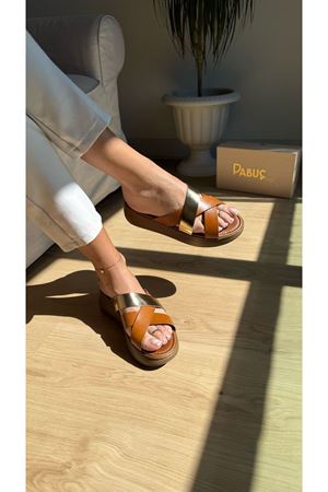 Focus Ortopedik Hakiki Deri Taba Terlik