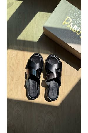 Focus Ortopedik Hakiki Deri Siyah Terlik