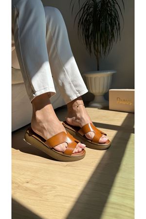 Velar Ortopedik Hakiki Deri Taba Terlik