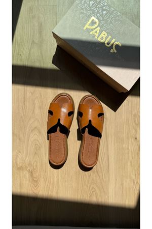 Velar Ortopedik Hakiki Deri Taba Terlik