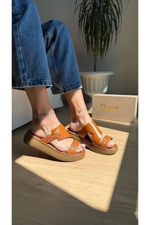 Elegans Ortopedik Hakiki Deri Taba Terlik