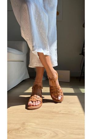 Elanora Hakiki Deri Taba Sandalet