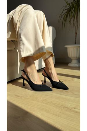 LİZBON Siyah Bayan Topuklu Ayakkabı