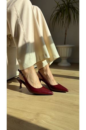 SİNYORA Bordo Bayan Topuklu Ayakkabı