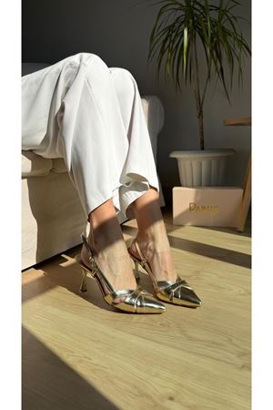 BONİTA Altın Bayan Topuklu Ayakkabı