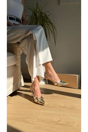 BONİTA Altın Bayan Topuklu Ayakkabı