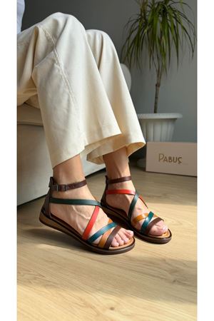 Kali Hakiki Deri Multi Sandalet