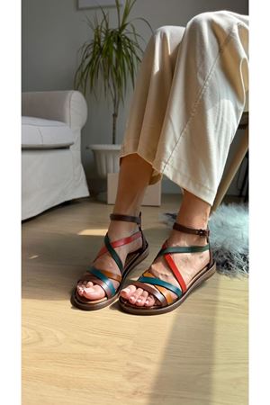 Kali Hakiki Deri Multi Sandalet
