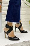 Chanel Siyah  Bayan Topuklu Ayakkabı