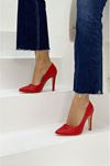 Liya Kırmızı Bayan Topuklu Stiletto