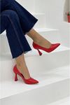 Telma Kırmızı  Bayan Topuklu Ayakkabı
